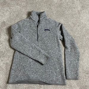 Patagonia Better Sweater Womens 1/4 zip, size Medium Gray